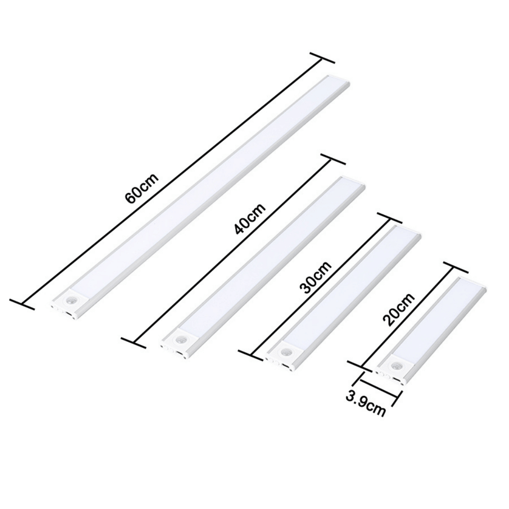 Luminária LED Fina com Sensor de Presença Recarregável e sem Fio