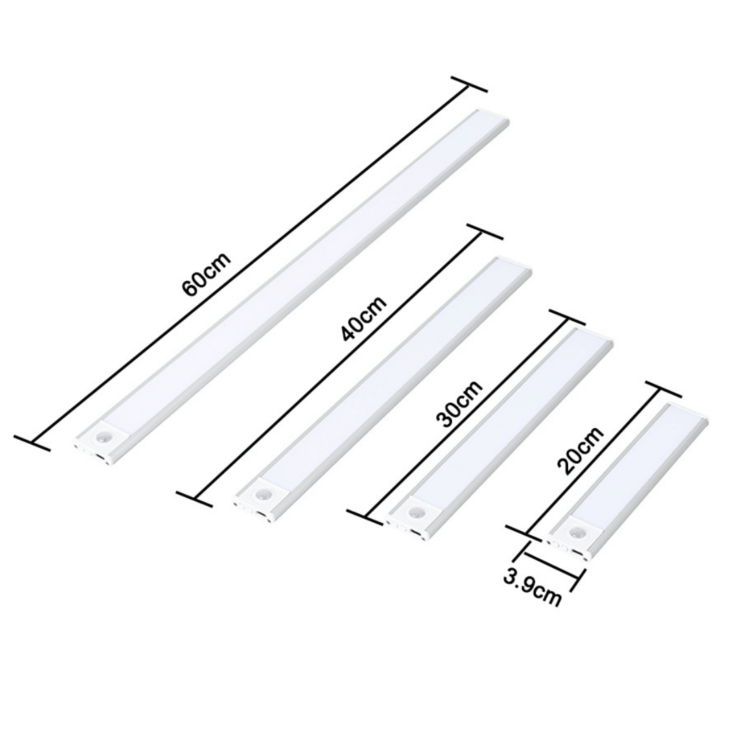 Luminária LED Fina com Sensor de Presença Recarregável e sem Fio