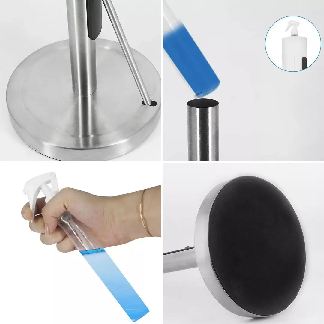 Porta Papel Toalha com Spray - Aço Inoxidável