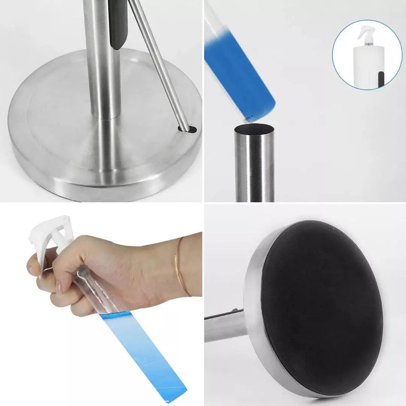 Porta Papel Toalha com Spray - Aço Inoxidável
