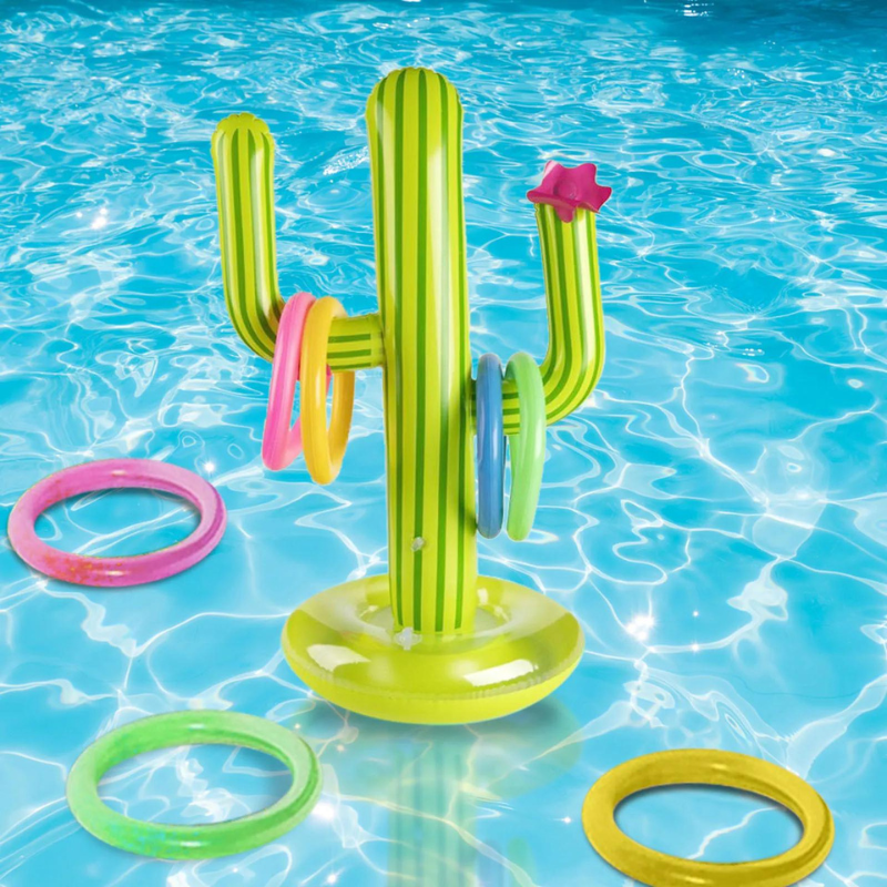 Kit Acessórios Brinquedo de Piscina Cacto Flutuante