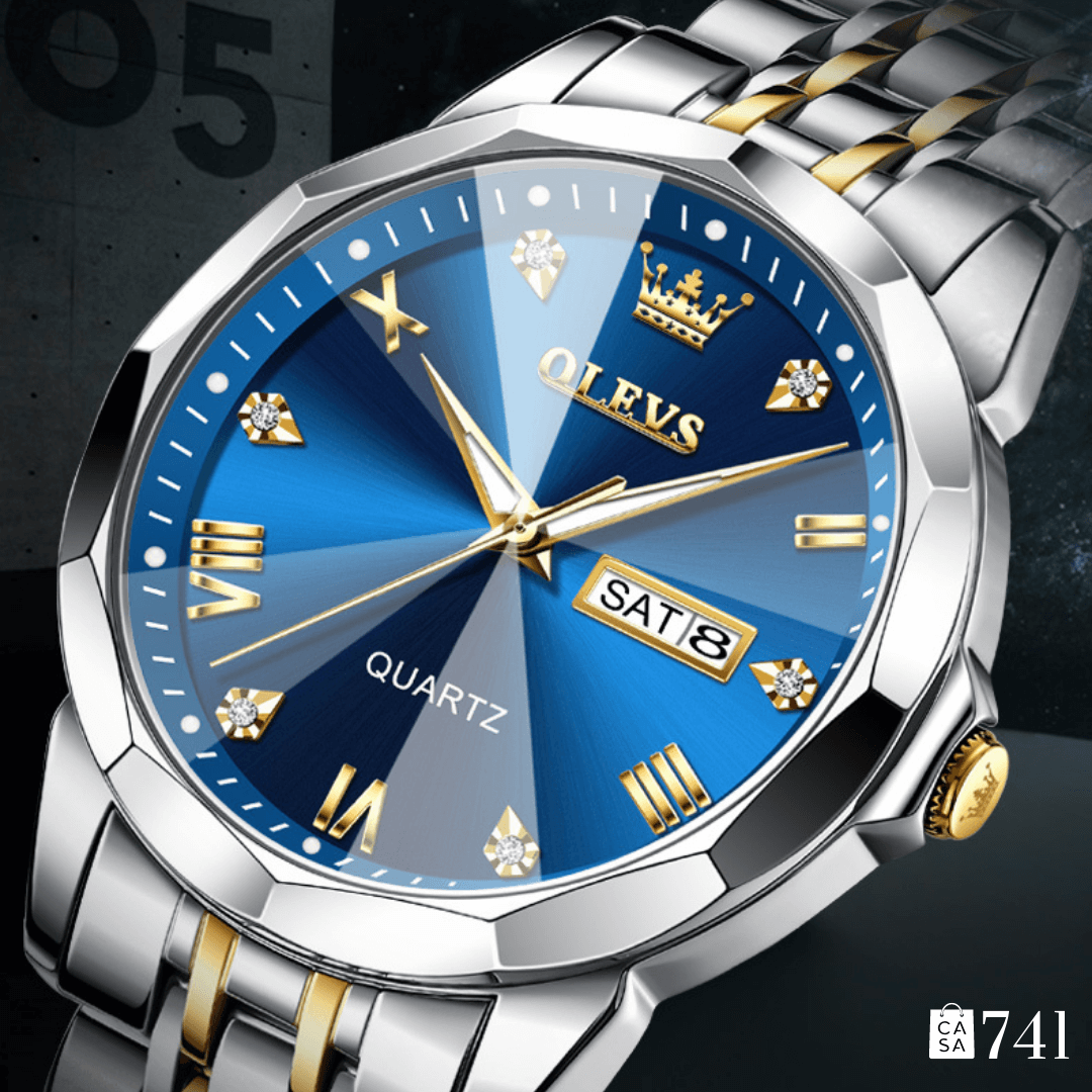 Relógio Masculino OLEVS Elegancy Aço Inoxidável