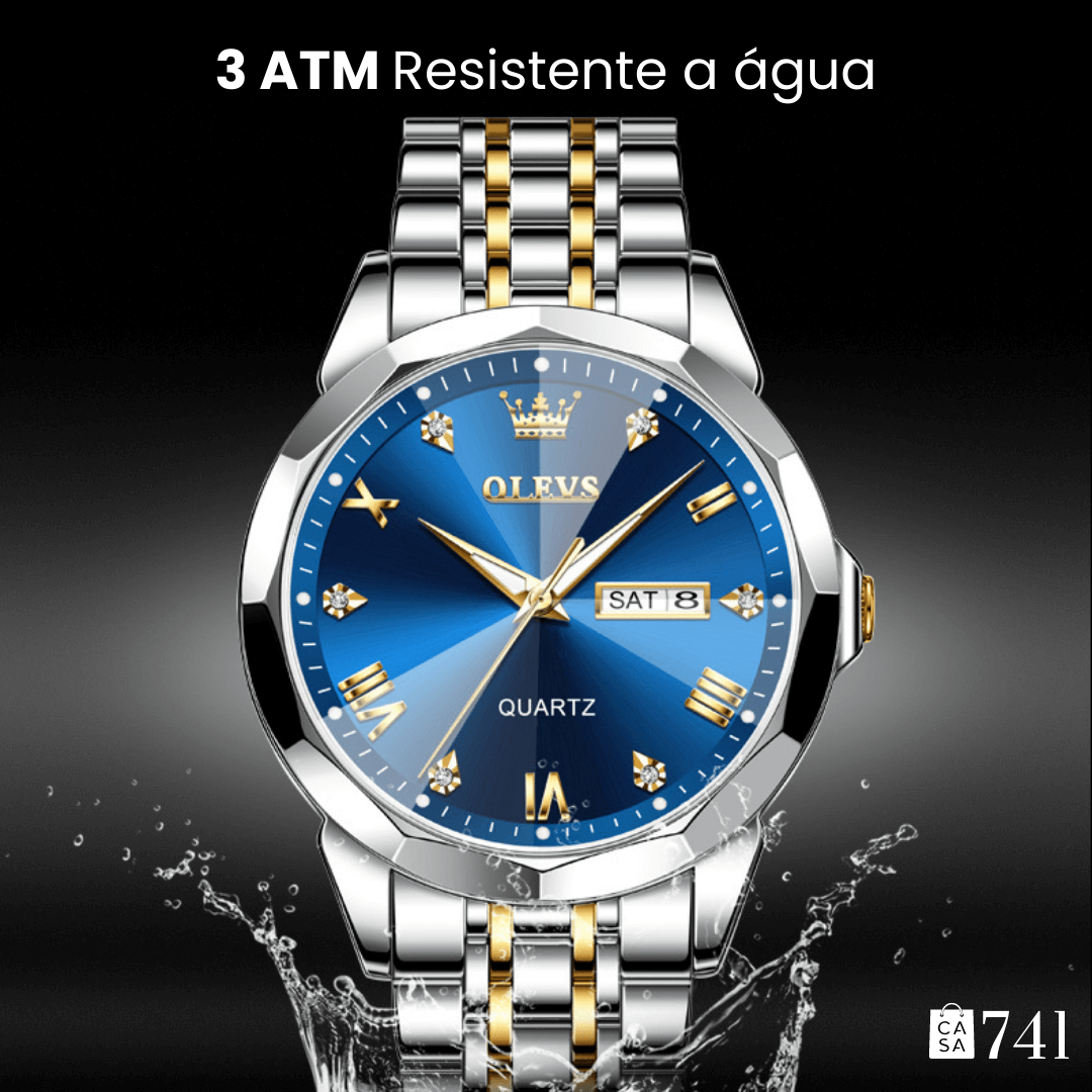 Relógio Masculino OLEVS Elegancy Aço Inoxidável