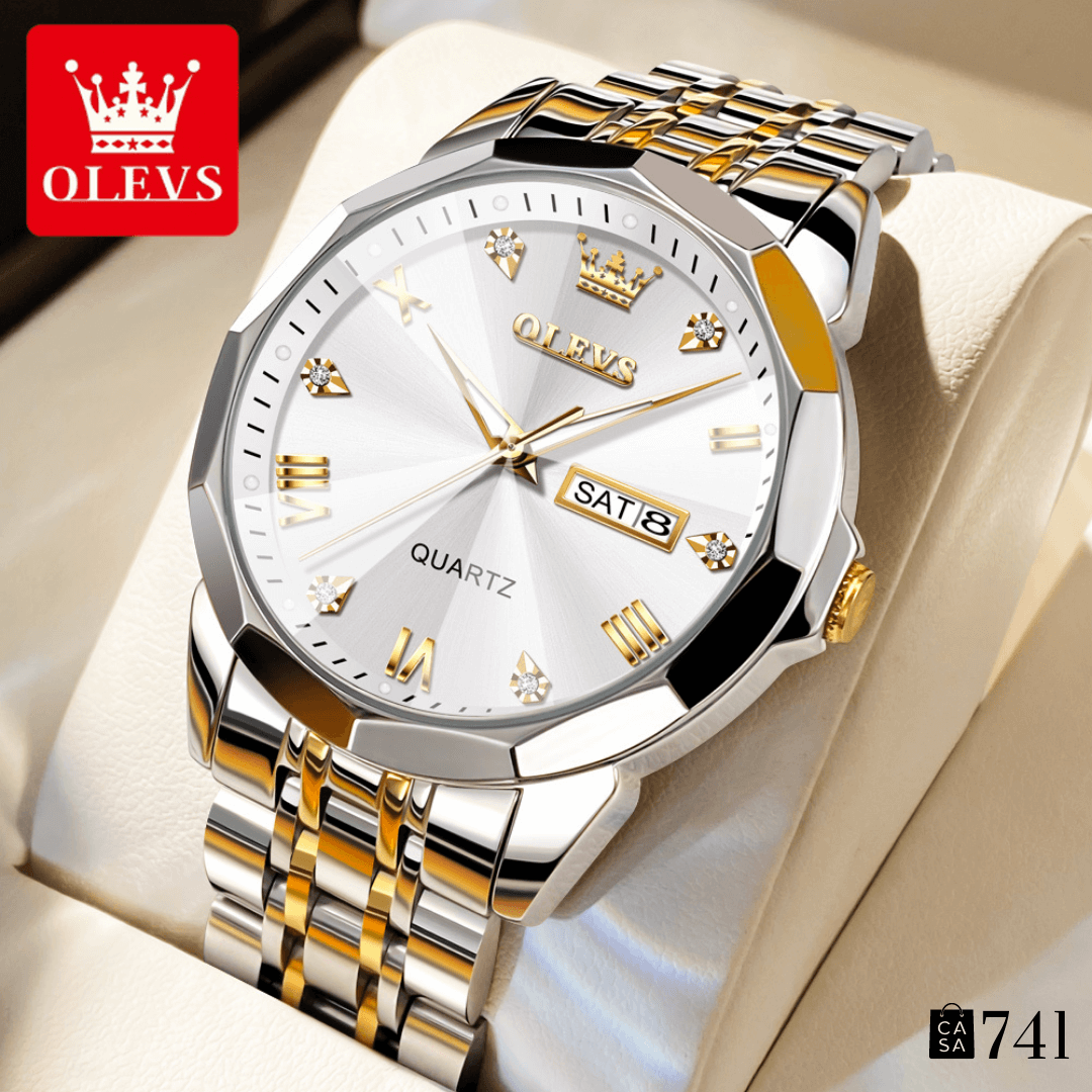 Relógio Masculino OLEVS Elegancy Aço Inoxidável