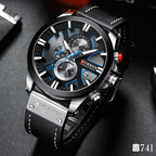 Relógio Masculino Quartzo de Couro Curren Estilo Casual [+BRINDE]