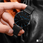 Relógio masculino, relógio de luxo, relógio para homem, presente para namorado, presente para marido, presente para pai, relógio aço inoxidável