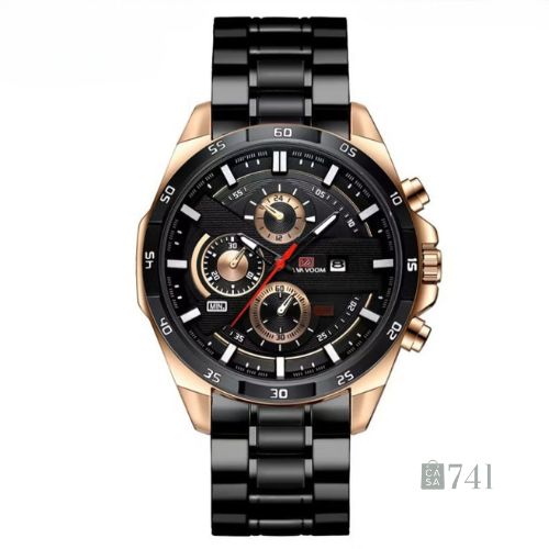 Relógio Masculino Luxo Aço Inoxidável VA Black Edition