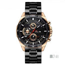 Relógio Masculino Luxo Aço Inoxidável VA Black Edition