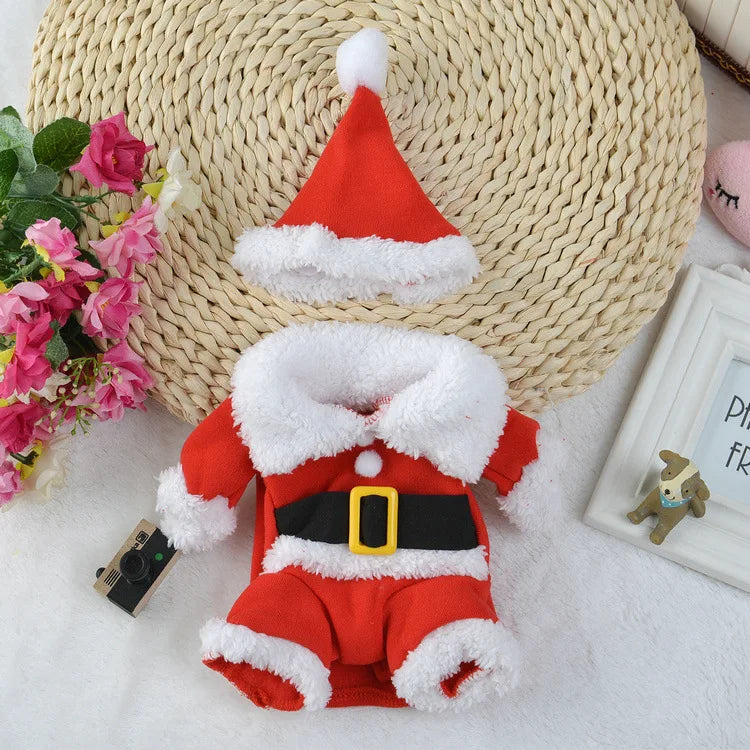 Roupa Papai Noel para Cachorro e Gato Fantasia de Natal Pet
