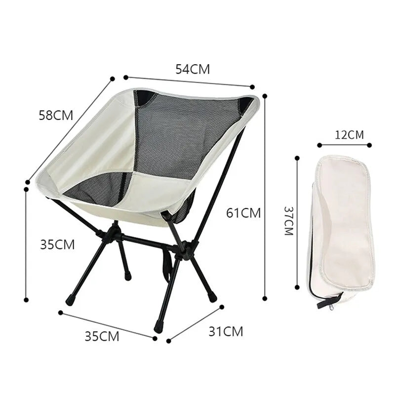 Cadeira Portátil Ultraleve Para Camping, Viagem, Pequenique e Pesca