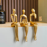 Estatua Arte Moderna Dourada