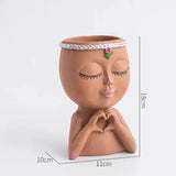 Vaso para Decoração de Casa de Cerâmica - Vaso Rosto Menina