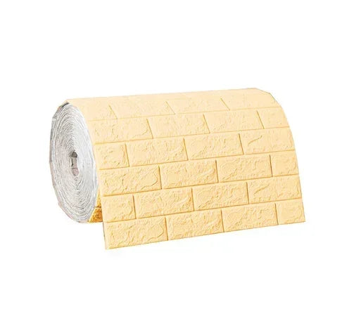 Rolo Papel de Parede Adesivo Tijolo 3D