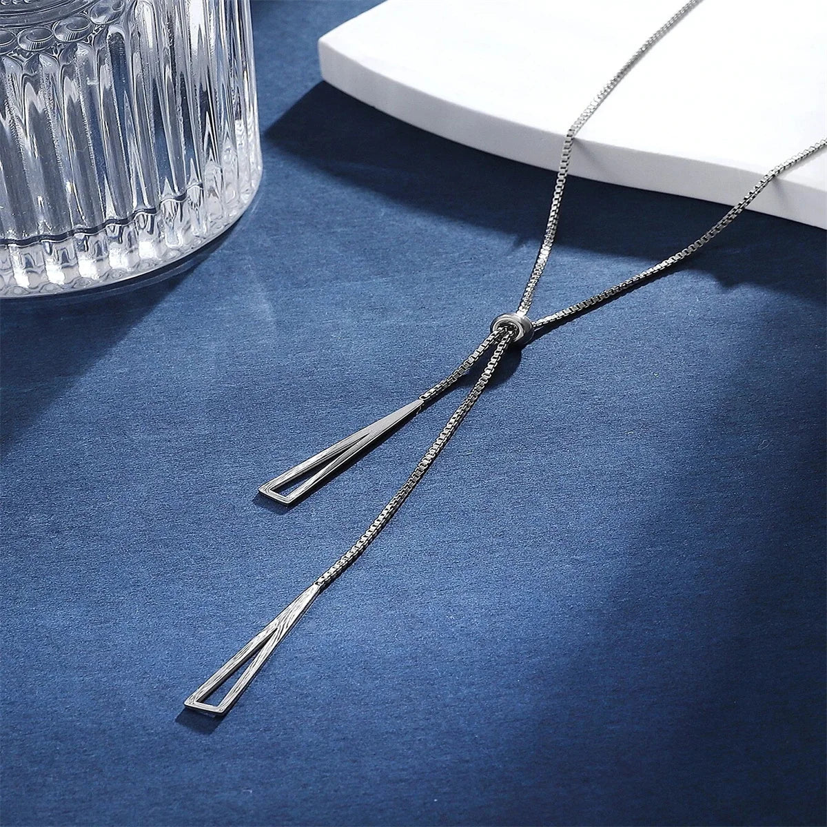 Colar Feminino Lariat com Pingente