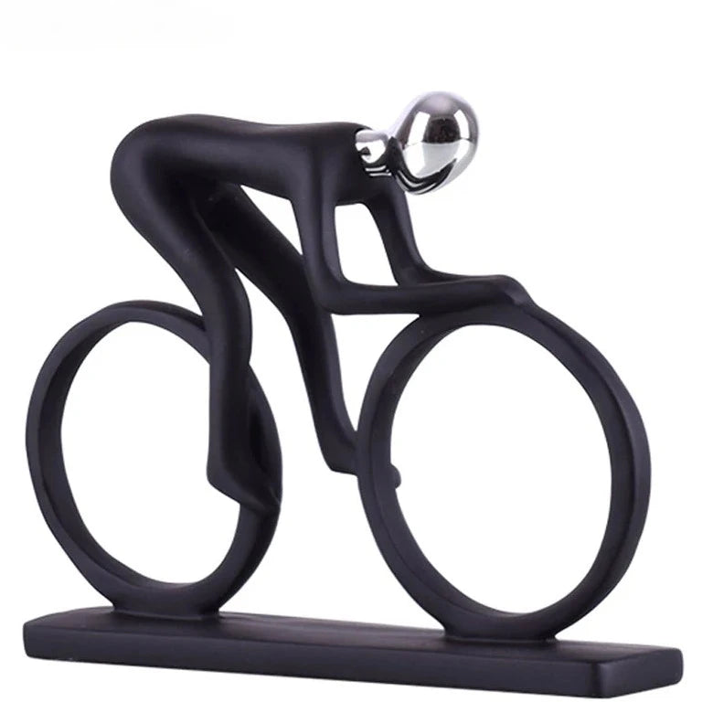 Estátua de Ciclista Abstrata Moderna de Resina