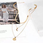 Colar 3 em 1 Lua e Árvore da Vida Colar de Prata Esterlina 925 Modelo SNK090