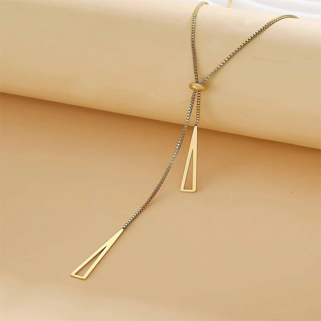 Colar Feminino Lariat com Pingente