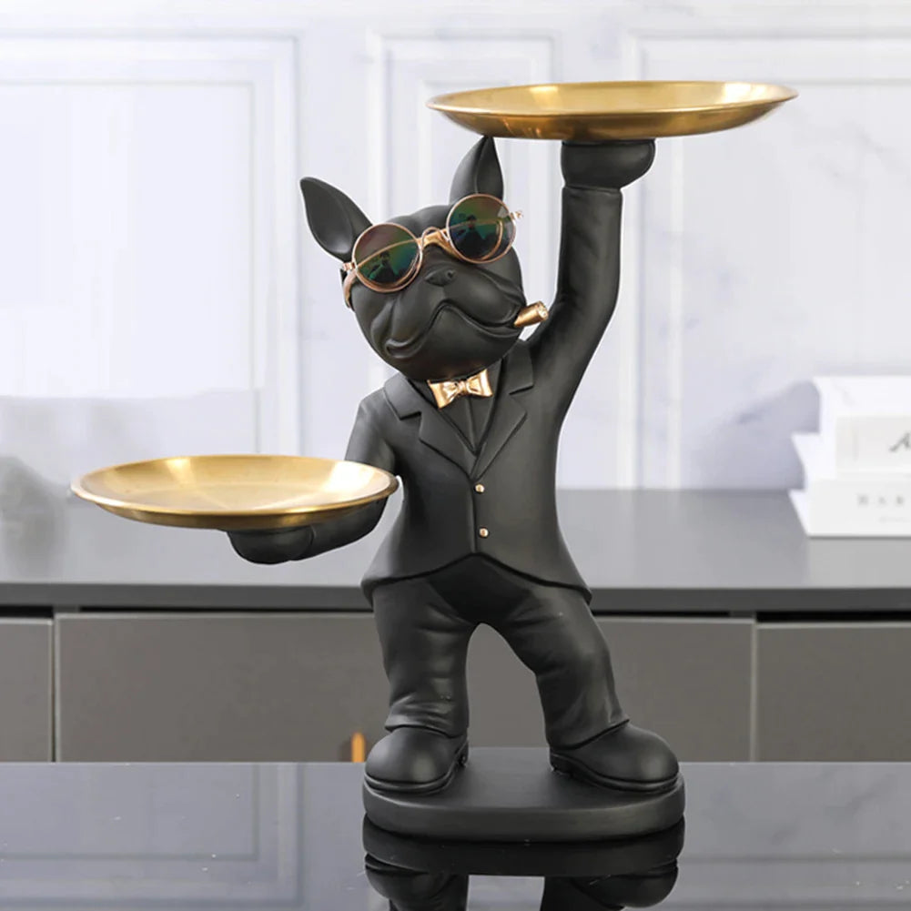 Estátua Decorativa Bulldog Decoração de Sala Cachorro