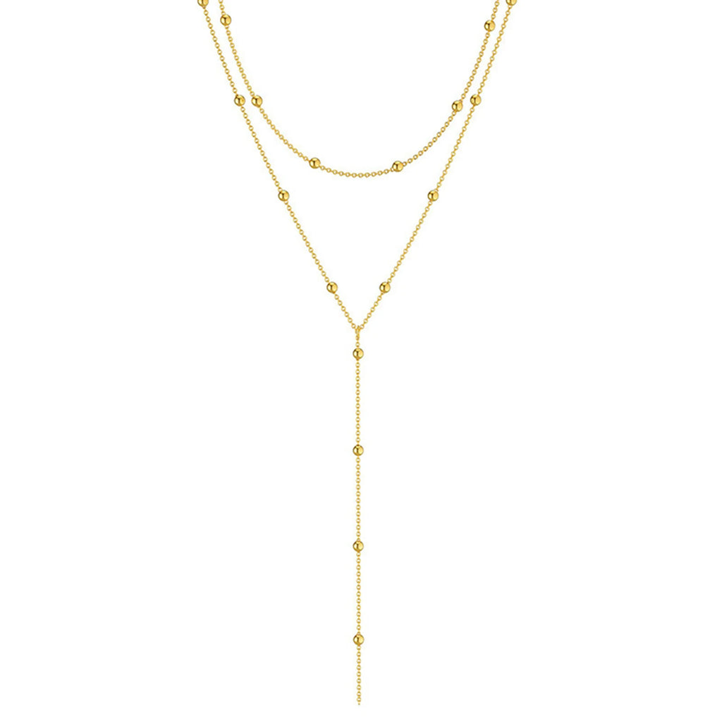 Colar Feminino Lariat Banhado a Ouro