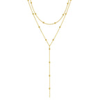 Colar Feminino Lariat Banhado a Ouro