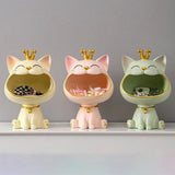 Gato Decorativo para Armazenamento de Objetos