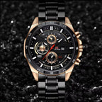 Relógio Masculino Luxo Aço Inoxidável VA Black Edition