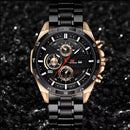 Relógio Masculino Luxo Aço Inoxidável VA Black Edition