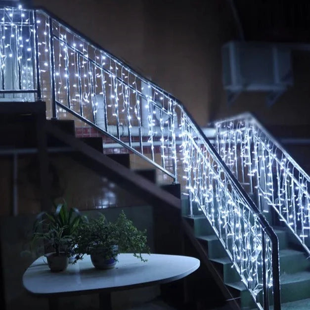 Cortina de Luz Enfeites e Decoração de Natal em LED