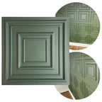 Boiserie 3D PVC Luxe Verde 50cm x 50cm Revestimento Parede