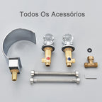 Torneira Para Banheiro Com Alça Dupla Cristal
