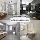 Kit Placa Adesiva 3D Mármore de Parede Relevo Lavável