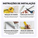 Kit Placa Adesiva 3D Mármore de Parede Relevo Lavável