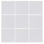 Conjunto de 10 Placas 3D Ripadas Preto/Branco