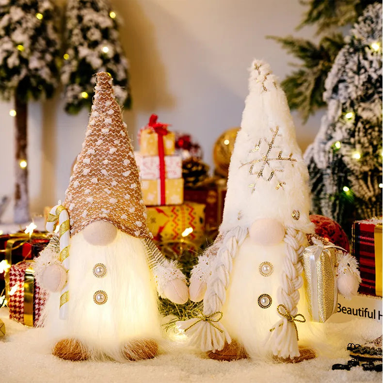 Enfeites Gnomos de Decoração Mesa de Natal