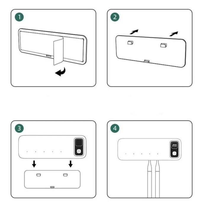 Suporte para Escova de Dente Automático com Esterilizador