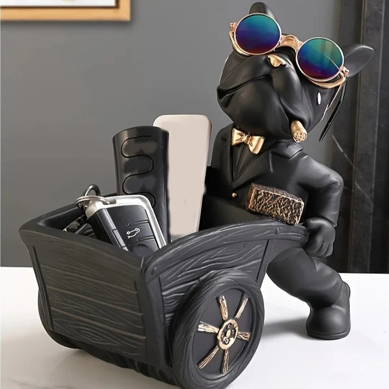 Estátua Decorativa Bulldog Decoração de Sala Cachorro