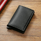 Carteira Antifurto e Porta Cartão de Crédito em Fibra de Carbono