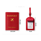 Conjunto Capa De Passaporte e Etiqueta De Bagagem