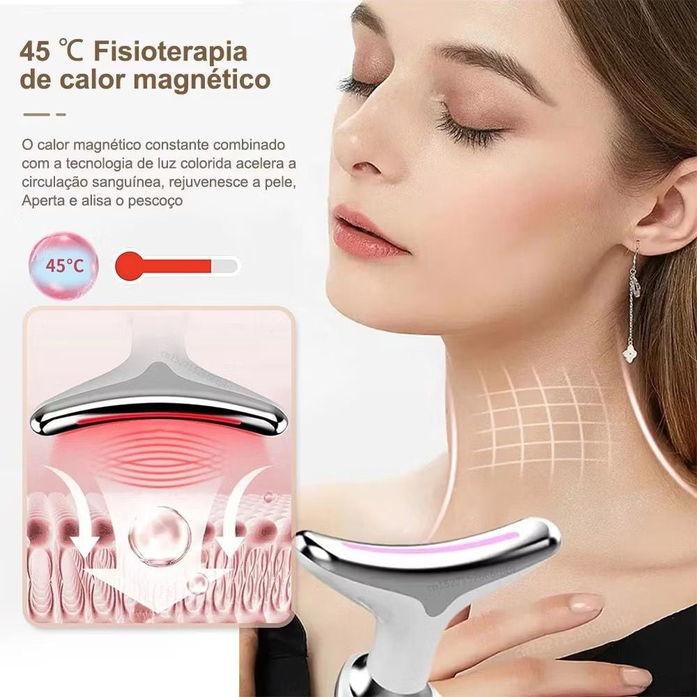 Massageador Facial com Fototerapia Anti-Rugas e Papadas