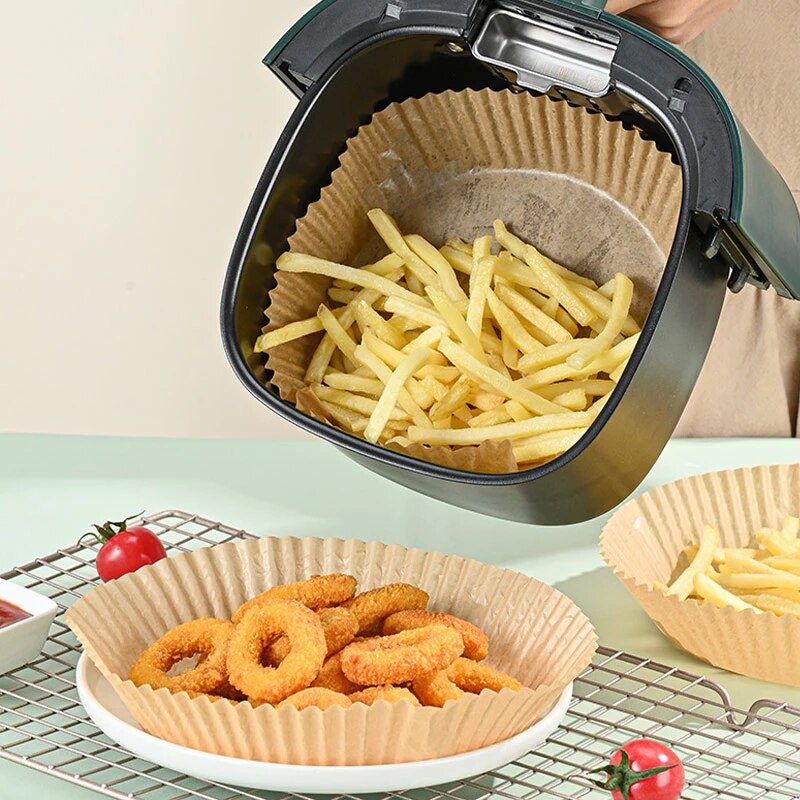 Protetor Anti-Sujeira Air Fryer Forro de Papel Antiaderente e Descartável - Clean Up [FRETE GRÁTIS]