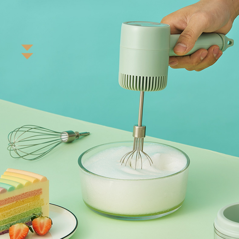 Mini Batedeira, Processador e Triturador de Alimentos - Mixer 3 em 1 sem Fio