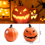Rosto de Abóbora com LED - Decoração de Halloween