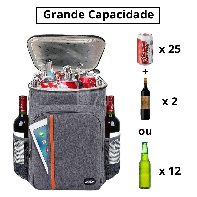 Mochila Térmica Multiuso para Piquenique, Viagem, Praia, Festas e Acam