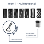 Fatiador e Escorredor Multifuncional 9 em 1 - Magic Cutter