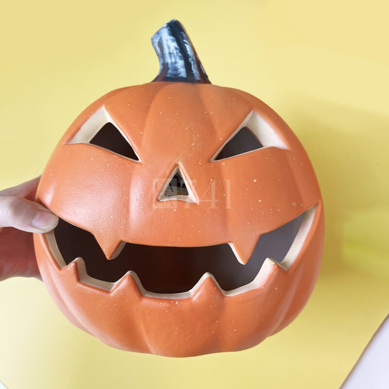 Rosto de Abóbora com LED - Decoração de Halloween