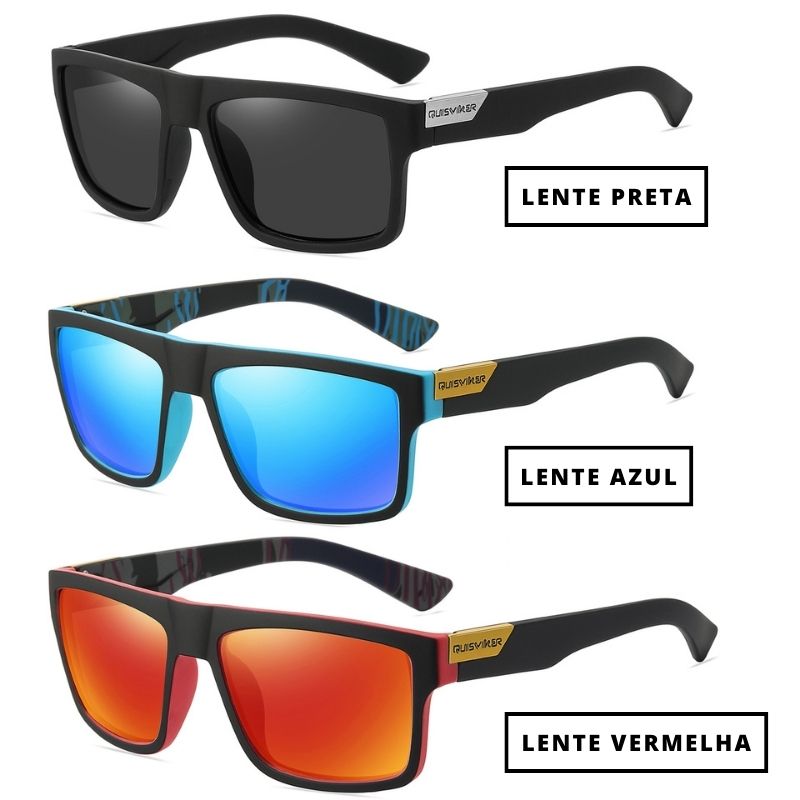 Óculos de Sol Quisviker Esportivo Polarizado UV400 - LEVE 3 PAGUE 2
