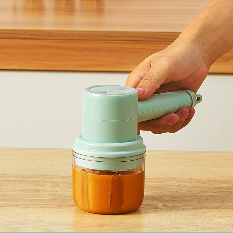 Mini Batedeira, Processador e Triturador de Alimentos - Mixer 3 em 1 sem Fio