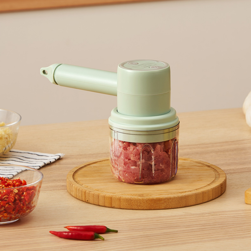 Mini Batedeira, Processador e Triturador de Alimentos - Mixer 3 em 1 sem Fio