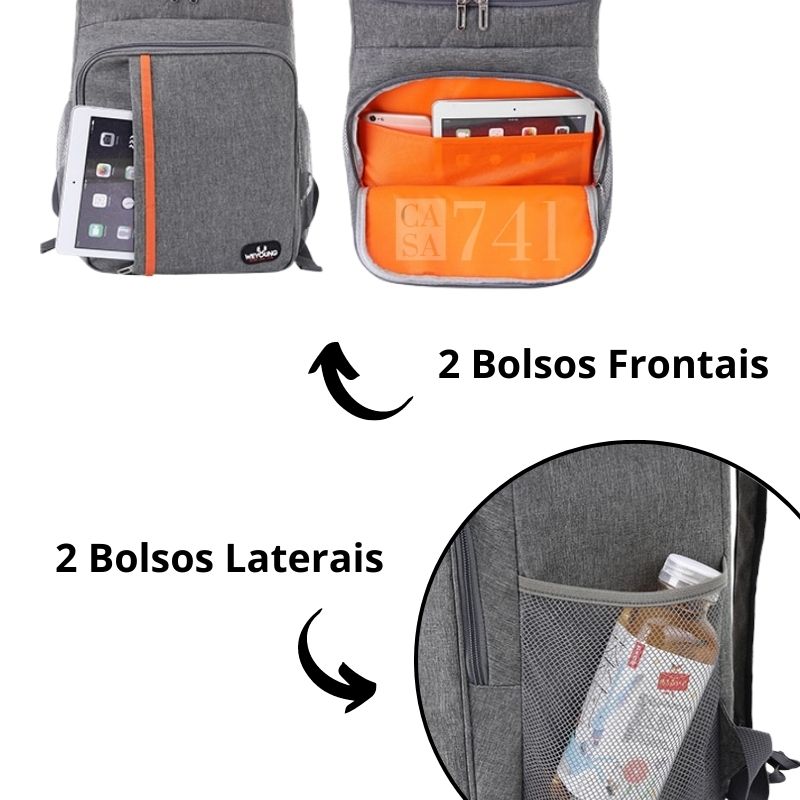 Mochila Térmica Multiuso para Piquenique, Viagem, Praia, Festas e Acampamento - Weyoung