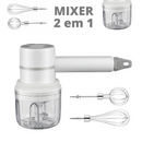 Mini Batedeira e Processador de Alimentos sem Fio - Mixer 2 em 1
